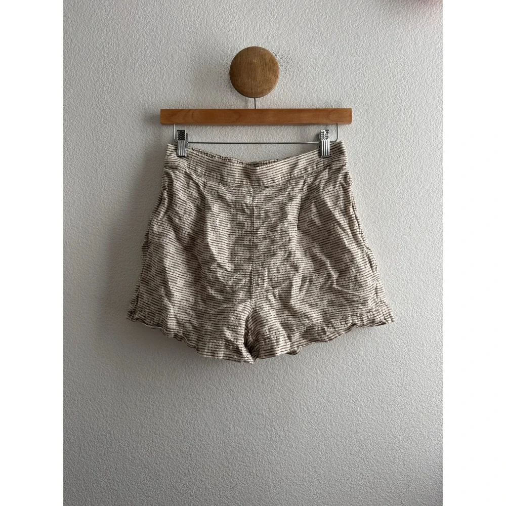 Madewell Linen Blend Pull On Jacquard Shorts Size Small - Picture 1 of 7